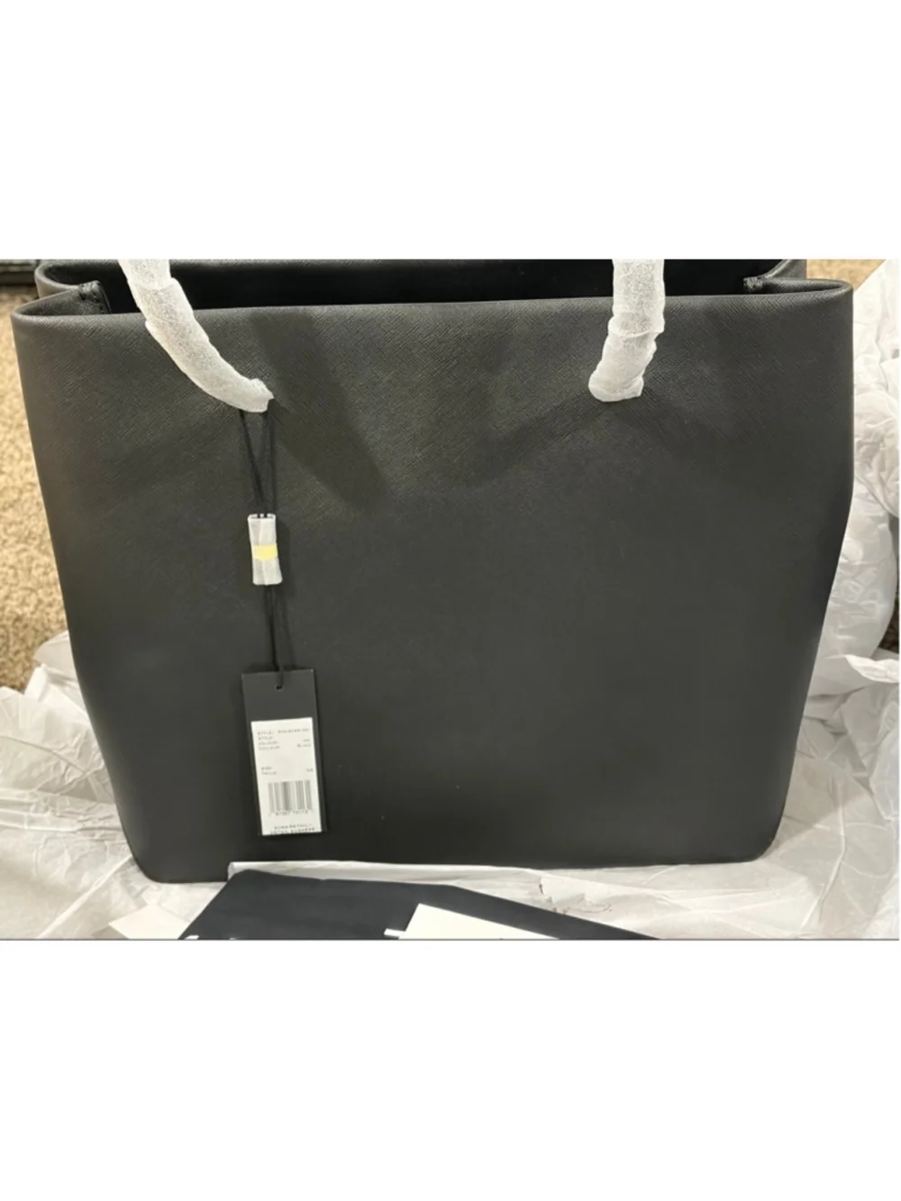 NWT Marc Jacobs Logo Shopper East-West Tote Bag in Black